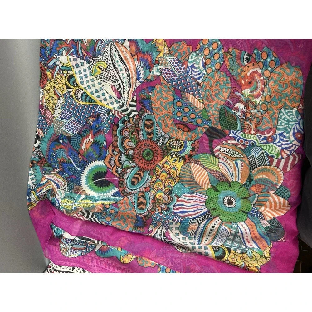 Lot of 5 Women's Fashion Scarves Wraps Floral Infinity Sheer Mixed Colors